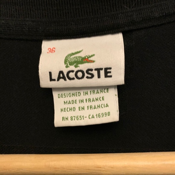 SOLD Vintage Lacoste Polo Dress Black Sz 36 - Picture 2 of 3